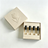 Boîte de parfum personnalisée en relief, mini 2 ml, 3 ml, 5 ml, coffret découverte, emballage de produits cosmétiques et de soins de la peau recyclable, boîte rigide doublée d'éponge