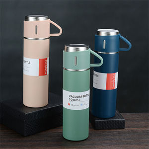 Ensemble de gobelets 500ml Double couche en acier inoxydable 304 bouteille d'eau Thermos sous vide avec tasses ensembles de tasses de voyage pour cadeau en Promotion - Product Image 2