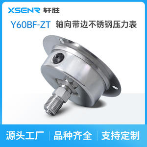 Suzhou Xuansheng YBF-60ZT 1Mpa Axial Stainless Steel Pressure <b>Gauge</b> Panel Type <b>Thread</b> Connection - Product Image 3