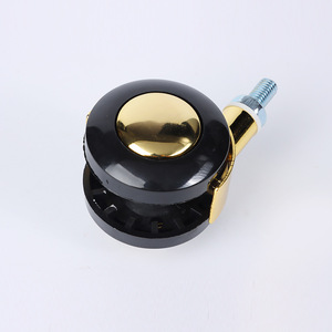 HM2110 <span class=keywords><strong>2</strong></span> "Ouro Alumínio Móveis Rodas Parafuso Universal Com Freio Rodízios Rack Trolley Rodízios Atacado - Product Image 5