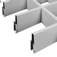 Système de plafond modulaire en aluminium à cellules ouvertes Alumtimes pour bureaux et écoles