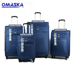 4 PCS set factory wholesale customize logo nylon trolley case suitcase set