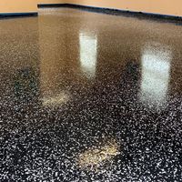 MTBJZJ 	 Revêtement de sol époxy à faible teneur en COV avec des paillettes de mica cristallin pour sol de cuisine de restaurant, antidérapant