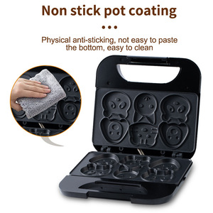 Cartoon Cookie Maker 750W Double-Sided Heating Non-Stick <b>Pancake</b> <b>Machine</b> For Home Use - Product Image 3
