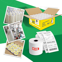 10 rouleaux d'emballage Mini 57x25mm caissier de poche imprimante thermique papier autocollant