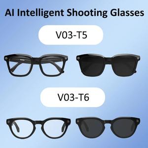 Lunettes Intelligentes V03 AI avec <span class=keywords><strong>ChatGPT</strong></span>, Caméra 8MP, Enregistrement Vidéo, Appels Bluetooth, Activation Vocale, Lecture Musicale, Lunettes de Soleil avec Fonction Musique - Product Image 6