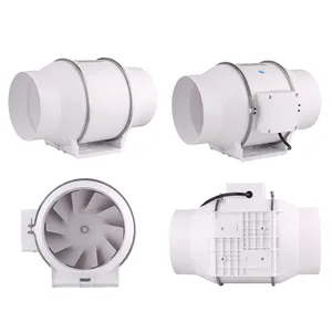 Hot Selling Low Noise 4''5''6''8'' Plastic Inline Duct Fan 2 Speed Levels Controllable Exhaust Fan