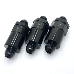 Custom CNC Machined Black Aluminum AN6 AN8 AN10 Washable Racing in <strong>Line</strong> <strong>Fuel</strong> <strong>Filter</strong> with Brass Insert - Product Image 5