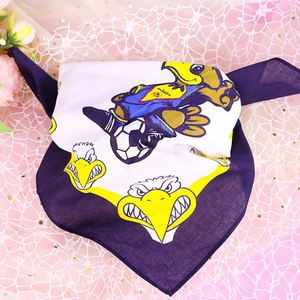 Bandana de sport carrée en coton et soie, imprimée sur mesure en usine, avec double logo, pour les fans - Product Image 1