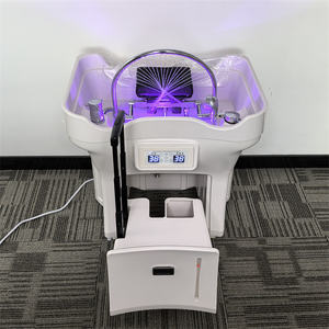 Bac à shampoing portable japonais moderne à deux réservoirs avec roulettes, chauffant, effet cascade, pour salon et <span class=keywords><strong>spa</strong></span> - Product Image 1