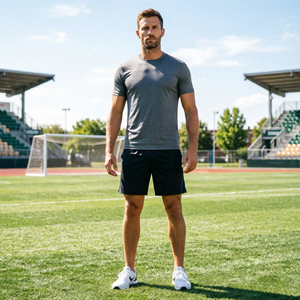 Maßgeschneidertes Schnelltrocknendes Athletisches Performance <span class=keywords><strong>Dry</strong></span>-Fit T-Shirt Atmungsaktive Polyester-Spandex Sportbekleidung für Herren - Product Image 2