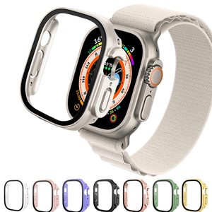 Étui de protection complet Upro en PC avec verre trempé pour Apple Watch Ultra 49 mm, protection d'écran antichoc 2-en-1 - Product Image 1