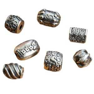 Tibetan Silver <b>Spacer</b> Beads Cloud Pattern Barrel Shape Handmade DIY Jewelry Bracelet Components 6mm Z015 - Product Image 5