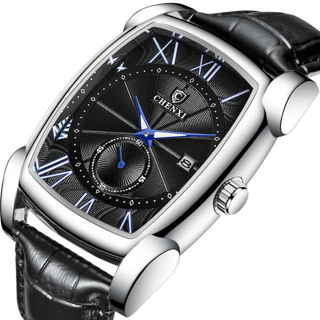 OEM ODM Luxury Brand Men's Fashion Rectangular Waterproof Belt Diamond Luxury Couple Model Men's Gift Watch