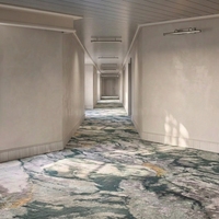 Moquette de chambre d'hôtel tissée à la machine et durable, pour salle de banquet, couloir, hôtel