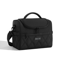 Sac isotherme portable classique en nylon imperméable avec doublure PEVA, pour 2 personnes, idéal pour le bureau, l'école, les repas, les pique-niques et les déjeuners.