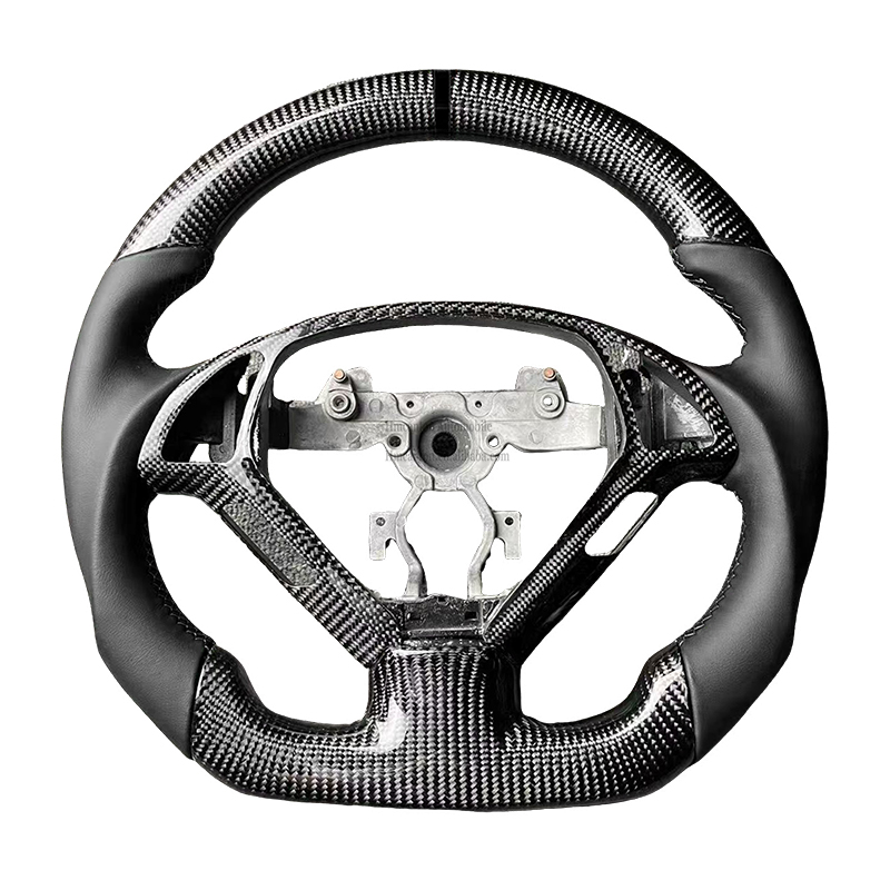 คาร์บอนไฟเบอร์ + หนังเรียบ + เย็บลายสีดำ