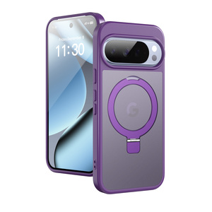 Étuis de téléphone en PC+TPU au toucher de la peau de luxe pour Google Pixel 10 9 Pro XL Support magnétique Couverture de téléphone arrière pour Pixel 6 7 8A - Product Image 1