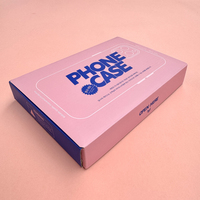 Caja de embalaje de caja de teléfono personalizada de gama alta Diseño de logotipo personalizado Funda de teléfono celular Linda Rosa hecha con materiales reciclados