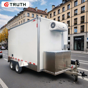 Truth Personalización Remolque cerrado Remolque de cámara fría Helado Cerveza Congelar Carne de res Semi remolque refrigerado a la venta - Product Image 1