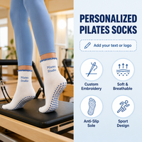 Chaussettes de sport en coton avec logo, antidérapantes, pour le ballet, le pilates, le yoga, pour femmes, avec volants, personnalisables