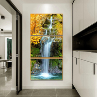 3 panneaux forêt moderne paysage peintures décor maison paysage affiche Art mural toile peinture à l'huile