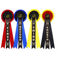 Ruban de rosette de trophée 1ère place couleur personnalisée 100 % polyester recyclé, Grand Prix pour les compétitions scolaires et les événements sportifs