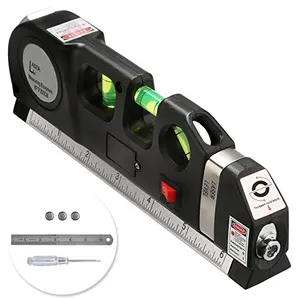 Accurate Multipurpose Laser Level Lever Cross Projects Horizontal Vertical Laser Light Beam Measure Tape