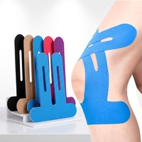 Bande de kinésiologie pour genou, protection du ménisque, pour sportifs, course à pied, physiothérapie, pré-découpée, monobloc, en tissu de coton de qualité médicale