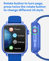Reloj Celular con GPS y Llamadas Bidireccionales, Resistente al Agua IPX7, Rastreador GPS para Niños con Geocerca y Alarma SOS
