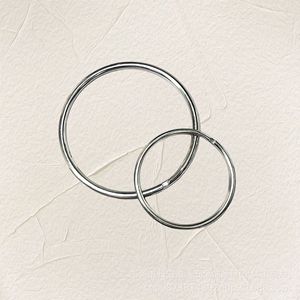 Stainless Steel Double <b>Ring</b> Keychain Silver Round Metal Keyring For DIY Jewelry <b>Accessories</b> - Product Image 1