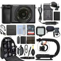 Meilleures ventes pour l'appareil photo numérique hybride Alpha a6400 avec objectif 16-50 mm + kit vidéo professionnel 64 Go neuf