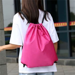 Custom <b>Drawstring</b> Travel Storage Waterproof Sports <b>Backpack</b> Washable Recycle Foldable Training <b>Drawstring</b> <b>Backpacks</b> Bag for Gym - Product Image 3