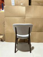 Chaise de salle à manger rembourrée de style nordique moderne, siège rond sans accoudoirs, avec pieds en métal pour la maison, le restaurant, l'hôtel