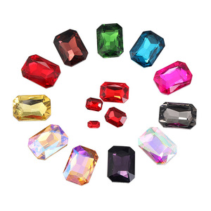 Strass in Vetro Taglio Smeraldo Rettangolare, Cristalli Ottagonali da Cucire per Produttori di Abbigliamento, Vendita all'Ingrosso - Product Image 4