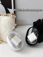 Sac de rangement pour câbles de données en PVC, durable, design tendance, logo personnalisé, transparent, portable, pour casque de voyage, petite taille, cadeau