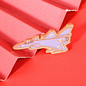 Broche de esmalte Linksys con diseño de avión, pin de solapa de aleación, insignia conmemorativa de aviación con logotipo personalizado, regalo de empresa - Product Image 2