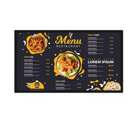 Panneaux de menu numériques de restaurant à écran tactile intelligent de 32 42 43 55 pouces pour la publicité