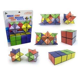 Figurines pour le soulagement de l'anxiété, jouet éducatif <span class=keywords><strong>3d</strong></span>, Cubes magiques pliantes, Surface lisse, transformation du cerveau, <span class=keywords><strong>Puzzle</strong></span> géométrique Combo - Product Image 6