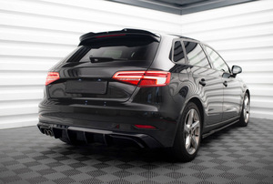 Diffusore Posteriore Auto in ABS Nero Lucido Personalizzato per AUDI <span class=keywords><strong>A3</strong></span> <span class=keywords><strong>Sportback</strong></span> 8V Facelift 2016-2020 - Product Image 5