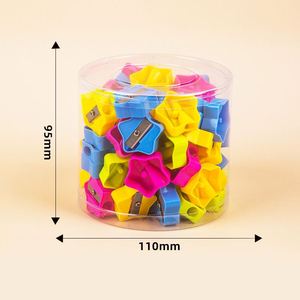 Sacapuntas de Plástico con Forma de Estrella Colorida, Sacapuntas para Lápices de Cejas, Material Escolar y de Oficina, Venta al Por Mayor - Product Image 4