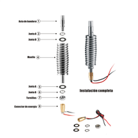 Lampu Peringatan LED Magnetik 1.2M ECE R65 Beacon Alarm Mundur 12/24V untuk Truk Konstruksi, Pikap, Excavator