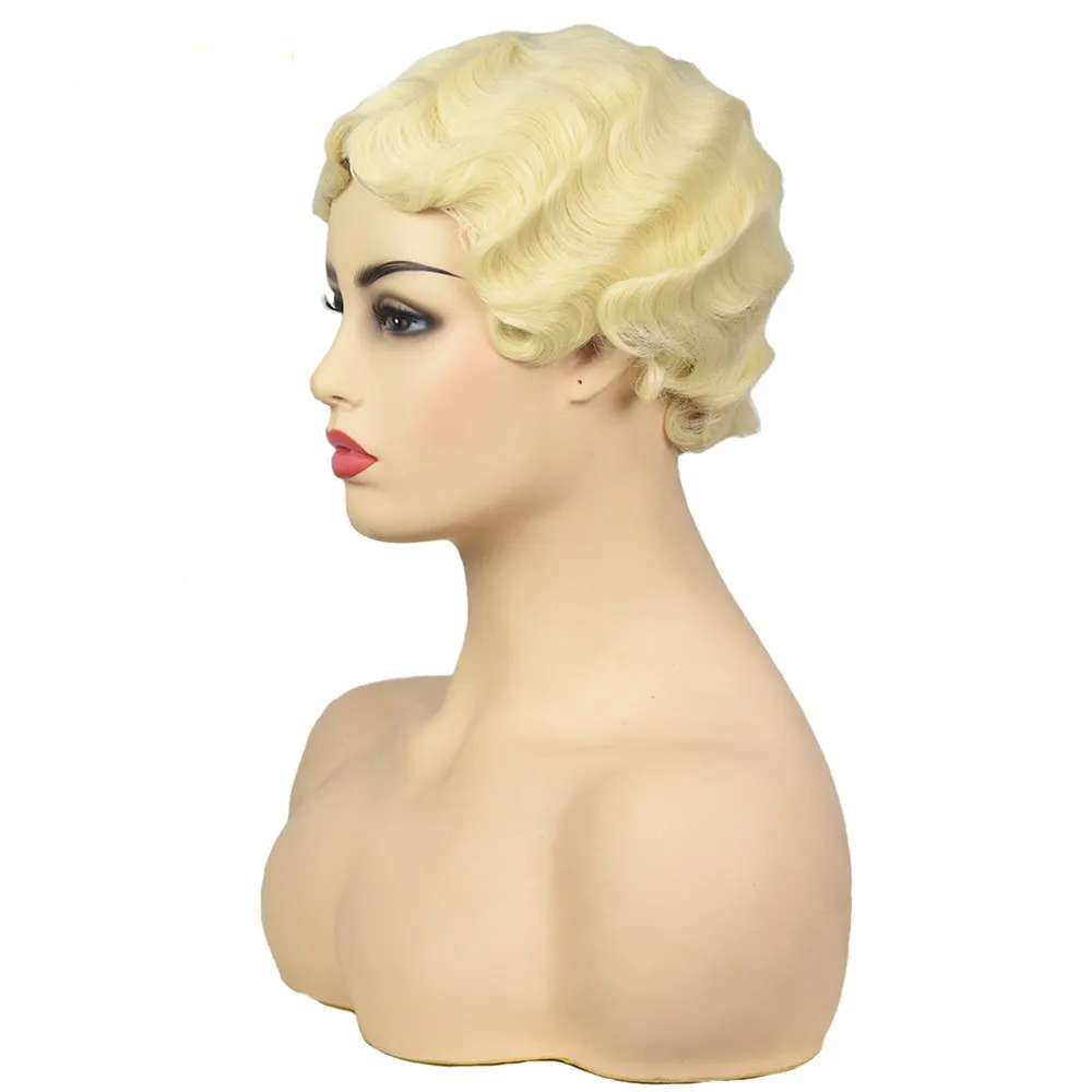 bob style blonde brown brazilian pixie cut short curly full lace front wig extensions pixie culrs human hair