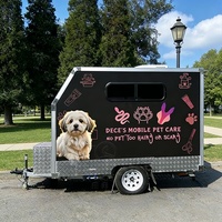 Remorque de toilettage mobile pour animaux de compagnie, véhicule de toilettage pour chiens et chats avec évier et baignoire