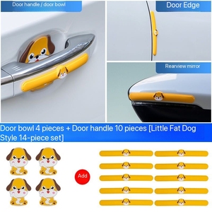 <span class=keywords><strong>Protection</strong></span> de poignée de porte et de coque de poignée de <span class=keywords><strong>voiture</strong></span> en PVC, motif dessin animé mignon, bande anti-collision, <span class=keywords><strong>protection</strong></span> de pare-chocs - Product Image 5