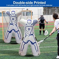 Mannequin gonflable personnalisé de lacrosse pour gardien de but et défenseur, double impression, bloqueur de tir, entraînement de maniabilité