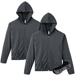 High-quality Autumn Casual Reflective Cotton Men's Sportswear Boys' Sweatshirts Zipper Jacket Hoodie Sweatshirt <b>Set</b> Quick Dry - Product Image 2