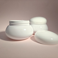 Pot cosmétique en plastique de forme unique avec couvercle, 50g, 100g, 200g, vide, pour crème, gommage visage et corps, masque, emballage de soins de la peau