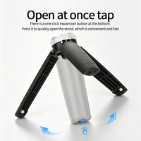 Mini trépied pliable portable en plastique pour téléphones portables et appareils photo - Accessoire de support pour selfies et vidéos pour appareils photo et téléphones