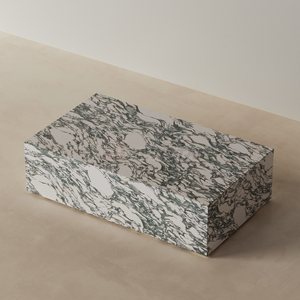 Newstar sang trọng hiện đại phong cách phòng khách trung tâm bảng đồ nội thất thiên nhiên đá cẩm thạch màu xanh lá cây đá hình chữ nhật khối lập phương Bàn cà phê - Product Image 4